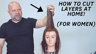 How to Layer Your Own Hair at Home  TheSalonGuy [upl. by Hahnert]