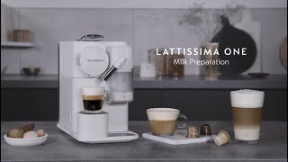 Nespresso Lattissima One  Milkbased beverages preparation [upl. by Akenet]