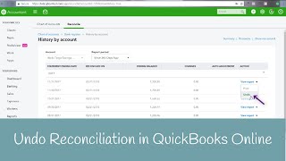 How to undo a reconciliation in QuickBooks Online [upl. by Andryc]