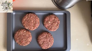 OVEN COOKED BEEF BURGER PATTIES  How To Cook Homemade BEEF BURGERS  Hamburgers In The Oven [upl. by Mareld]