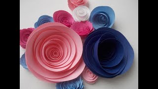 Como hacer flores de papel enrolladas Tutorial [upl. by Lamhaj]