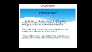 Coulometry [upl. by Edla]