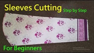 Bazo Ki Cutting Sleeves cuttingHow To Cut Perfect SleeveSimple Method For Beginnersstep by step [upl. by Trisha]