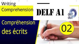 DELF A1  Compréhension des écrits  Writing Comprehension Level A1  Video 02 [upl. by Ayalat880]