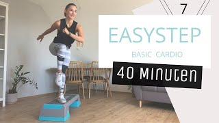 Step Cardio Basic  Easy Fatburn  EasyStep 7  40 Min  040820 [upl. by Hulda]