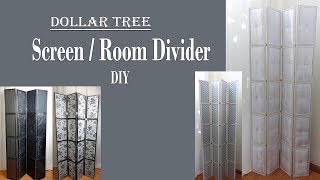 Screen  Room Divider 6ft  Dollar Tree DIY  Movable Partition [upl. by Tuneberg737]