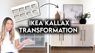 DIY IKEA HACK KALLAX TRANSFORMATION  FLUTED SIDEBOARD [upl. by Noivart347]