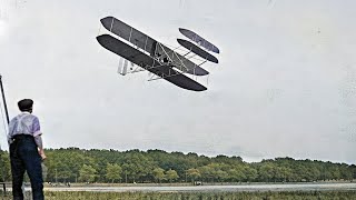 The Wright Brothers First Flight  1903  History in Color [upl. by Nabetse]