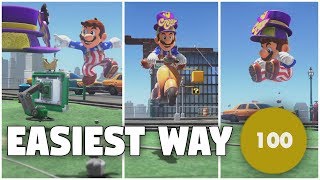 THE ABSOLUTE EASIEST WAY TO SCORE 100 JUMPS 【Super Mario Odyssey】 [upl. by Ocirema]