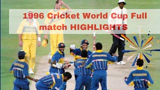 sri lanka vs australia 1996 world cup final full match highlights [upl. by Aliuqa656]