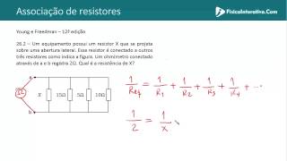 Associação de resistores em paralelo  Exercício resolvido Q262 [upl. by Lemaj]