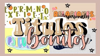 Títulos Bonitos en Powerpoint 🌺 Fernanda [upl. by Eleaffar]