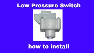 LOW PRESSURE SWITCH how to install [upl. by Uzzia]