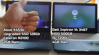 Upgraded Celeron SSD vs Intel i5 HDD [upl. by Nnaycnan276]