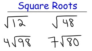 How To Simplify Square Roots [upl. by Mckenzie]