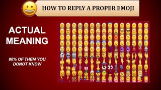 EMOJI MEANINGS  HOW TO REPLY A PROPER EMOJI [upl. by Joktan]