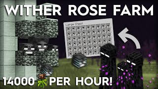 Minecraft Wither Rose Farm  14000 Roses Per Hour  120 [upl. by Assened]