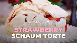 How to Make SCHAUM TORTE  Strawberries  Sweet Whip Cream  Soft Fluffy Meringue amp Gluten Free [upl. by Adnaram]