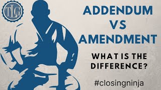 Addendum vs Amendment  What is the difference [upl. by Antebi]