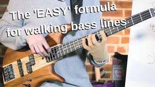 The SIMPLEST walking bass line formula  EXACTLY where to start [upl. by Eugilegna]