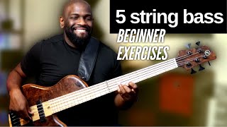 5 String Bass Guitar  4 Exercises for Beginners [upl. by Nagram]