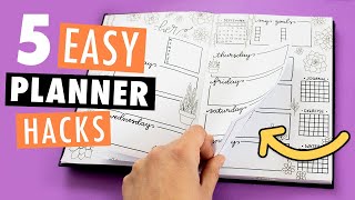 5 DIY PLANNER IDEAS  How to Organize Decorate amp Customize Your Planner [upl. by Annirtak]