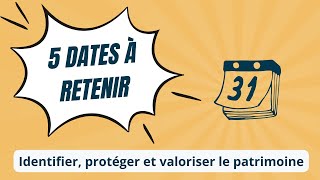 HGGSP 5 dates en moins de 2 min sur le thème 4 Le patrimoine [upl. by Drofniw]