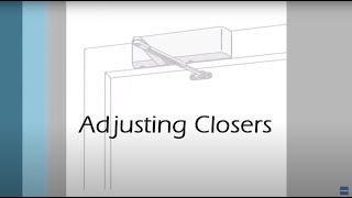 How To Adjust Standard Door Closers [upl. by Gnanmos]