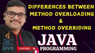 DIFFERENCES BETWEEN METHOD OVERLOADING AND OVERRIDING  JAVA PROGRAMMING [upl. by Marron]