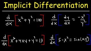 Implicit Differentiation [upl. by Magda568]