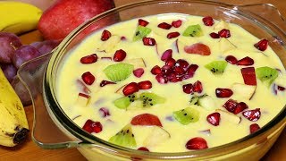 Fruit Custard Recipe  Easy Dessert Recipe  How To Make Fruit Custard At Home  Kanaks Kitchen [upl. by Nagy]