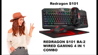 REDRAGON S101 BA2 WIRED GAMING 4 IN 1 COMBO [upl. by Lednik]