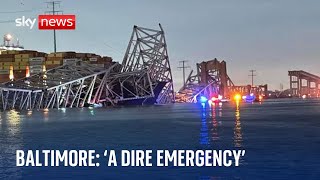 Baltimore Bridge collapse A dire emergency [upl. by Kissee]