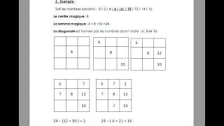 Leçon de maths  le carré magique [upl. by Seaden]