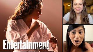 Mary Mouser Samantha LaRusso Reveals How Emotional Cobra Kai Is to Film  Entertainment Weekly [upl. by Wayland]