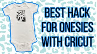 How To Make a DIY Onesie  Baby Bodysuit With Cricut and Easy Press [upl. by Novart577]