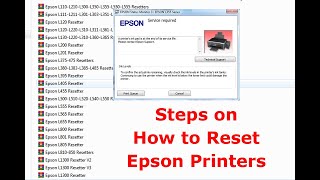 Steps on How to Reset Epson Printers [upl. by Yllah]