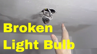 How To Remove A Broken Light Bulb BaseEASY Tutorial [upl. by Enej360]