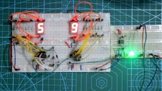 MOD 60 Counter with 7 Segments Display  0 to 59 Counter Practical Circuit [upl. by Chancey989]