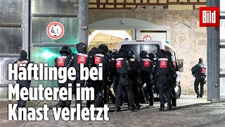 Gefängnismeuterei Polizei stürmt Knast in Thüringen  JVA Untermaßfeld [upl. by Jerz]