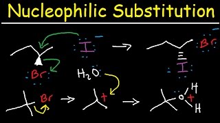 Nucleophilic Substitution Reactions  SN1 and SN2 Mechanism Organic Chemistry [upl. by Kim783]