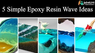 5 Simple Epoxy Resin Wave Ideas  Diorama  RESIN ART [upl. by Faden]