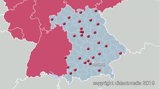 Bayern Bezirke Kreise und Städte – Regionen in Deutschland – Bayern [upl. by Ahso190]