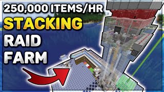 Minecraft RAID FARM  250k Items Per Hour [upl. by Tripp]