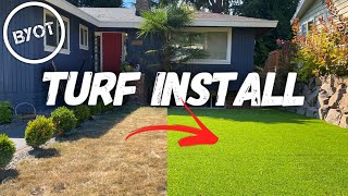 HOW TO INSTALL SYNTHETIC GRASS  DIY Artificial Grass [upl. by Sapienza]