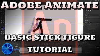 Basic stick figure tutorial  Adobe Animate [upl. by Adnolohs]