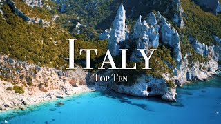 Top 10 Places To Visit In Italy  4K Travel Guide [upl. by Maximo]