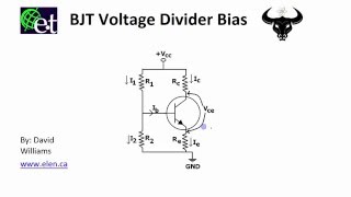 BJT  Voltage Divider Bias Circuit [upl. by Notxam]