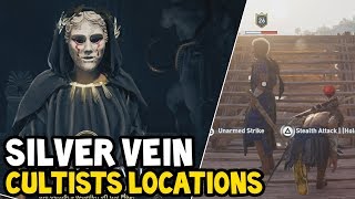 Assassins Creed Odyssey  All SILVER VEIN CULTISTS Location Walkthrough [upl. by Esten]